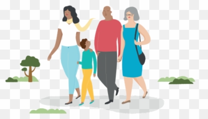 Download Illustration Of A Family Going For A Walk In The - Conversation Emoji,Walking Emoji Png