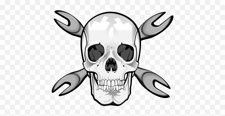 Skull With Wrenches Png Clipart - Full Size Clipart 798998 Skull Clipart Bone Emoji,Skull Emoji Transparent Background