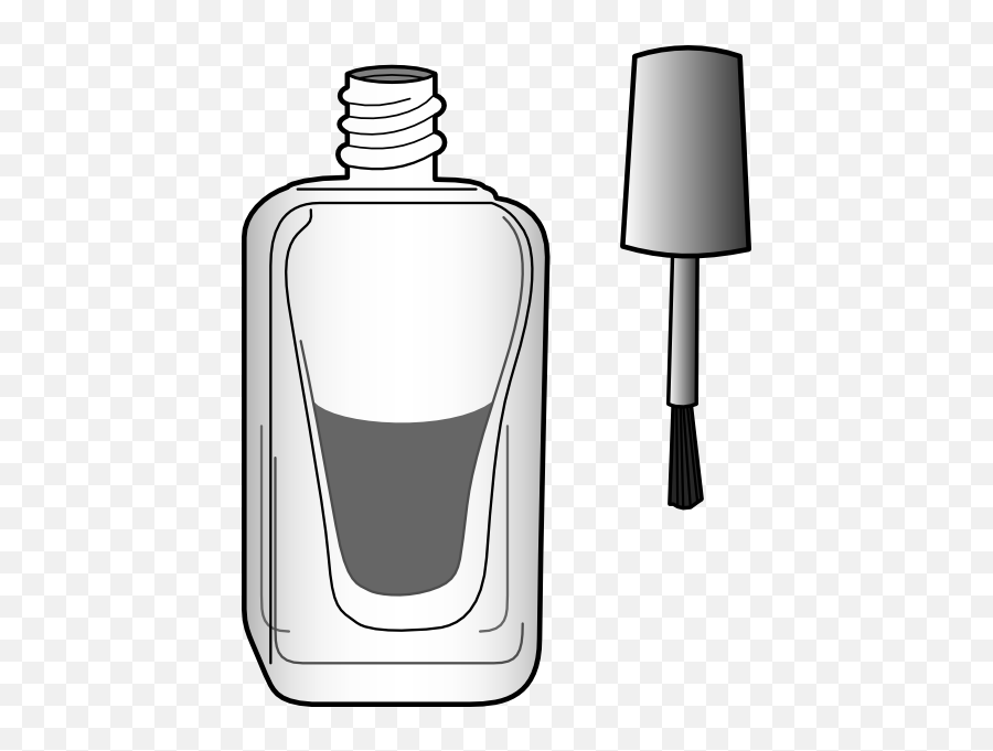 Nail Polish Brush Clipart - Clip Art Library Acetone Black And White Emoji,Nail Polish Bottle Emoji