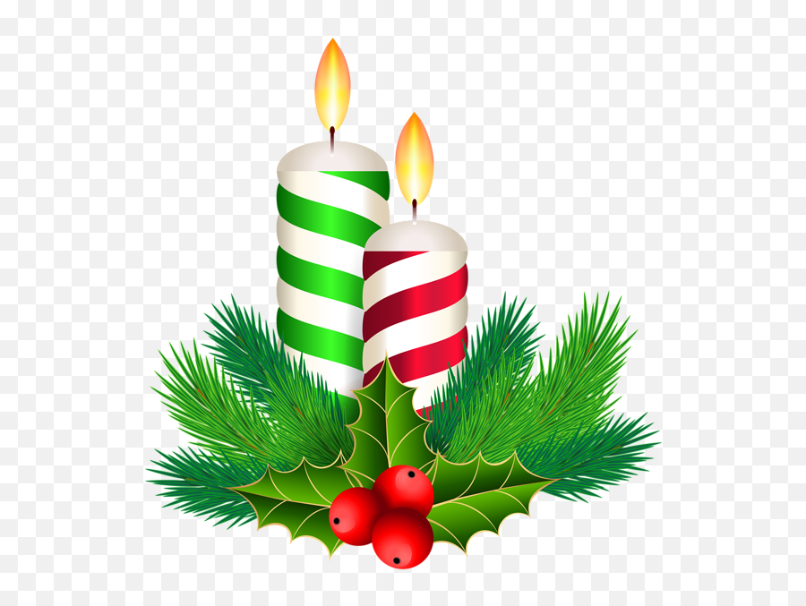 Christmas Candles Decoration Clip Art Christmas Candle - Transparent Background Christmas Candle Clipart Emoji,Candle Emoji