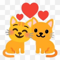 Happy Emoji,Cat With Trans Heart Emoji