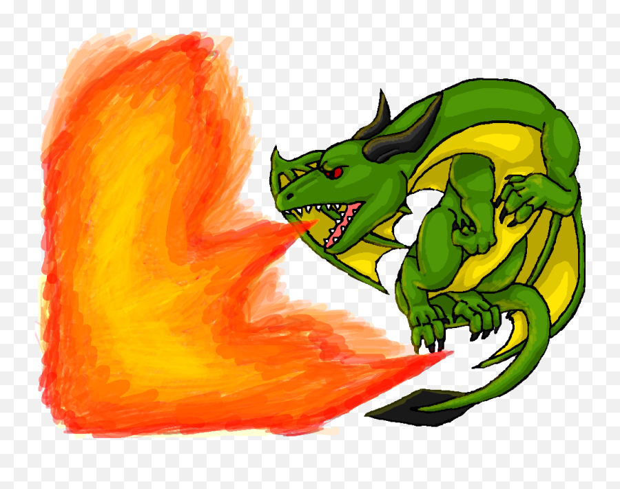 Dragon Breathing Fire Clipart Png Image - Dragon Breathing Fire Clipart Png Emoji,Exhaling Emoji