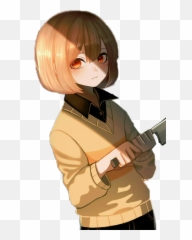 Chara Undertale Knife Sticker - Bob Cut Emoji,Chara Emoji