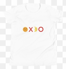 Organic Kids T Shirt Sun Kisses Emoji - Short Sleeve,Shirt Emoji