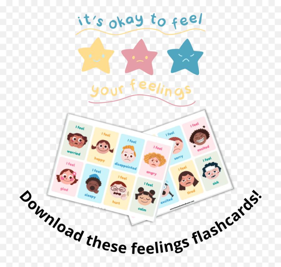 Book About Feelings For Kids - Happy Emoji,Understanding Emotions Flashcards For Visual Learners