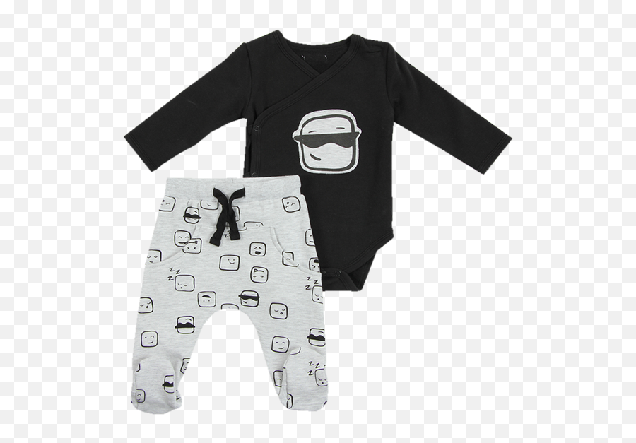 Trouser Set - Long Sleeve Emoji,Boy Emoji Outfit