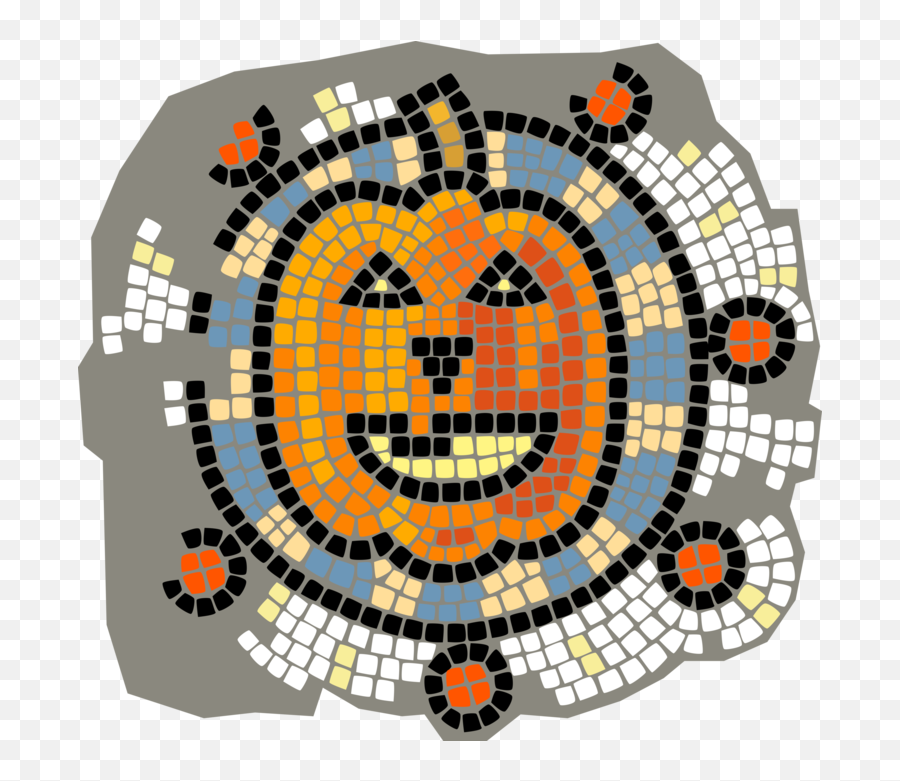 Mosaic Halloween Carved Jack Emoji,Emoticon Pumpkin Carving Pictures