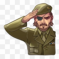 Hideo Kojima Whatsapp Stickers - Peaked Cap Emoji,Military Salute Emoji