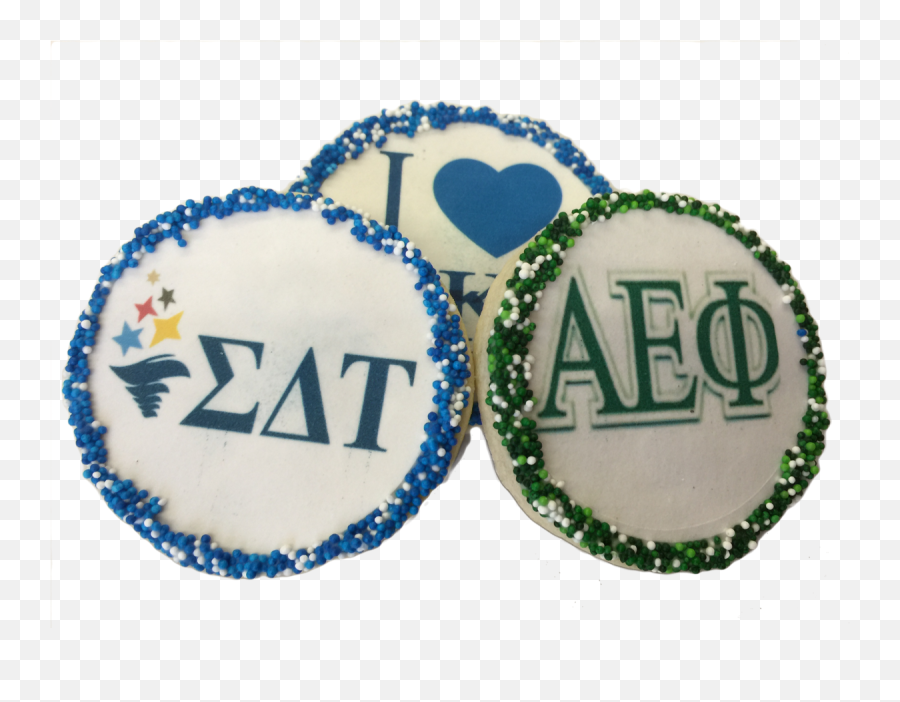 Custom Sororityfraternity Logo Sugar Cookies - Event Emoji,Greek Letters Emojis
