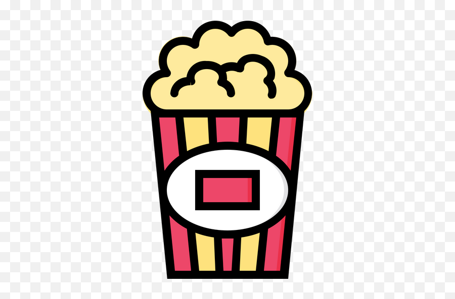 Free Popcorn Colored Outline Icon - Available In Svg Png Emoji,Corn Emoji Discord