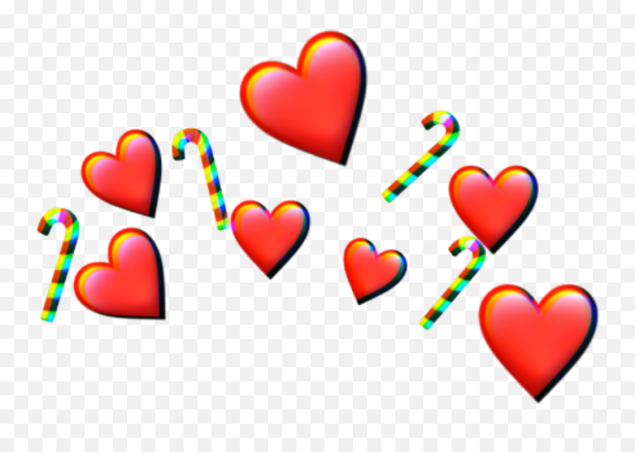 Christmas Aesthetic Heart Sticker Sticker By Viz Emoji,Where Is The Candy Cane Emoji