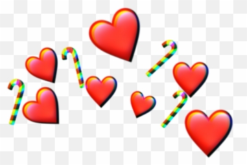 Christmas Aesthetic Heart Sticker Sticker By Viz Emoji,Where Is The Candy Cane Emoji