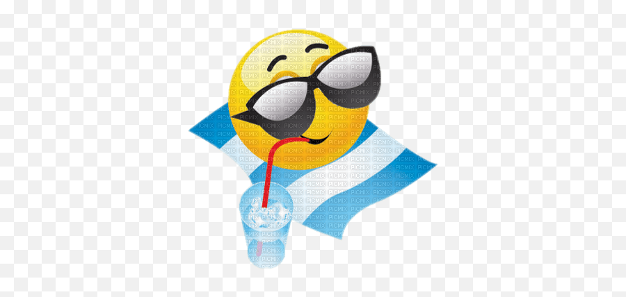 Smiley Paintinglounge Smiley Summer Été - Picmix Emoji,Vacation Emojis