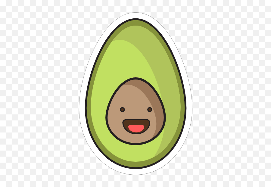 Happy Little Avocado Sticker Emoji,