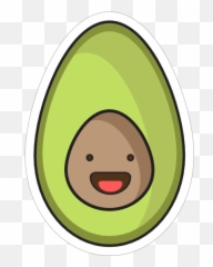 Happy Little Avocado Sticker Emoji,