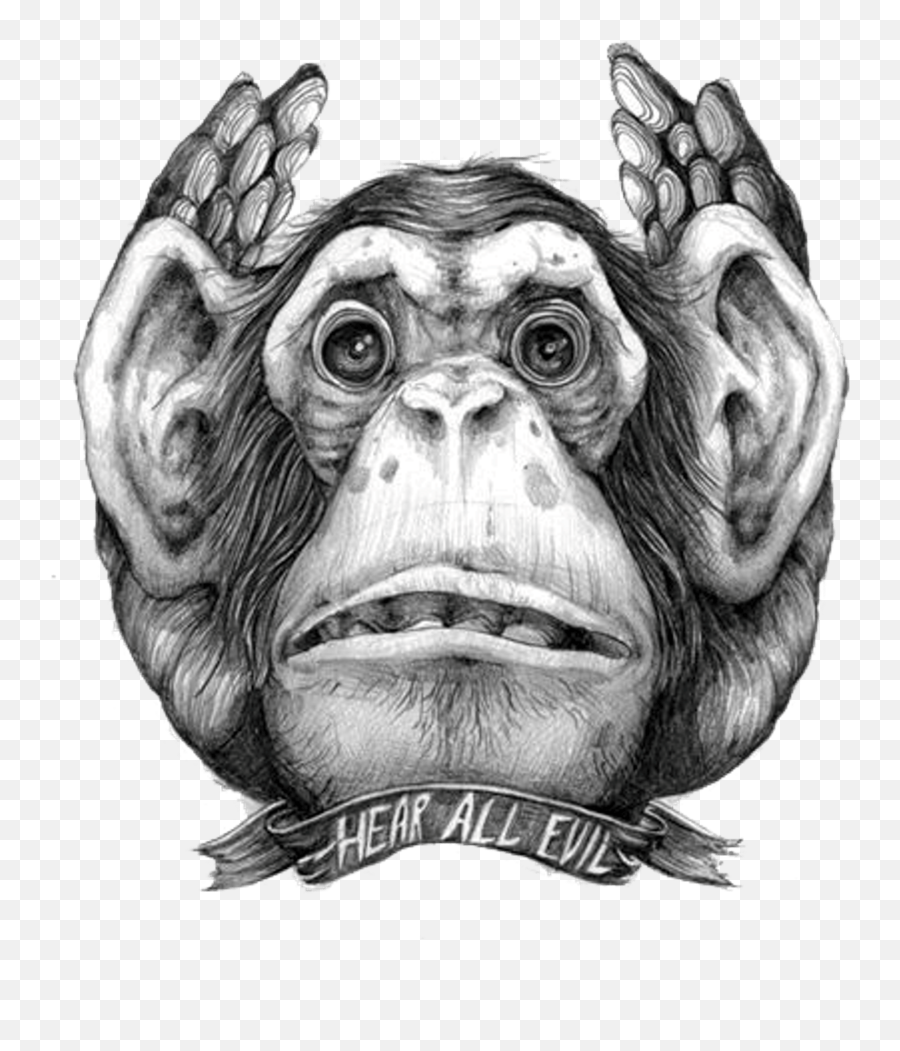 Charra Drawing Lowrider Transparent Png Clipart Free - See Three Wise Monkeys Drawing Emoji,Hear No Evil Emoji