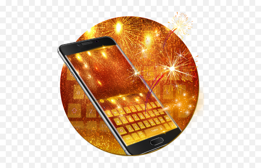 Golden Fireworks Keyboard U2013 Applications Sur Google Play - Technology Applications Emoji,Amber Rose Emojis