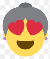 Emoji Face Mashup Bot On Twitter Old Woman - Happy,Heart Face Emoji