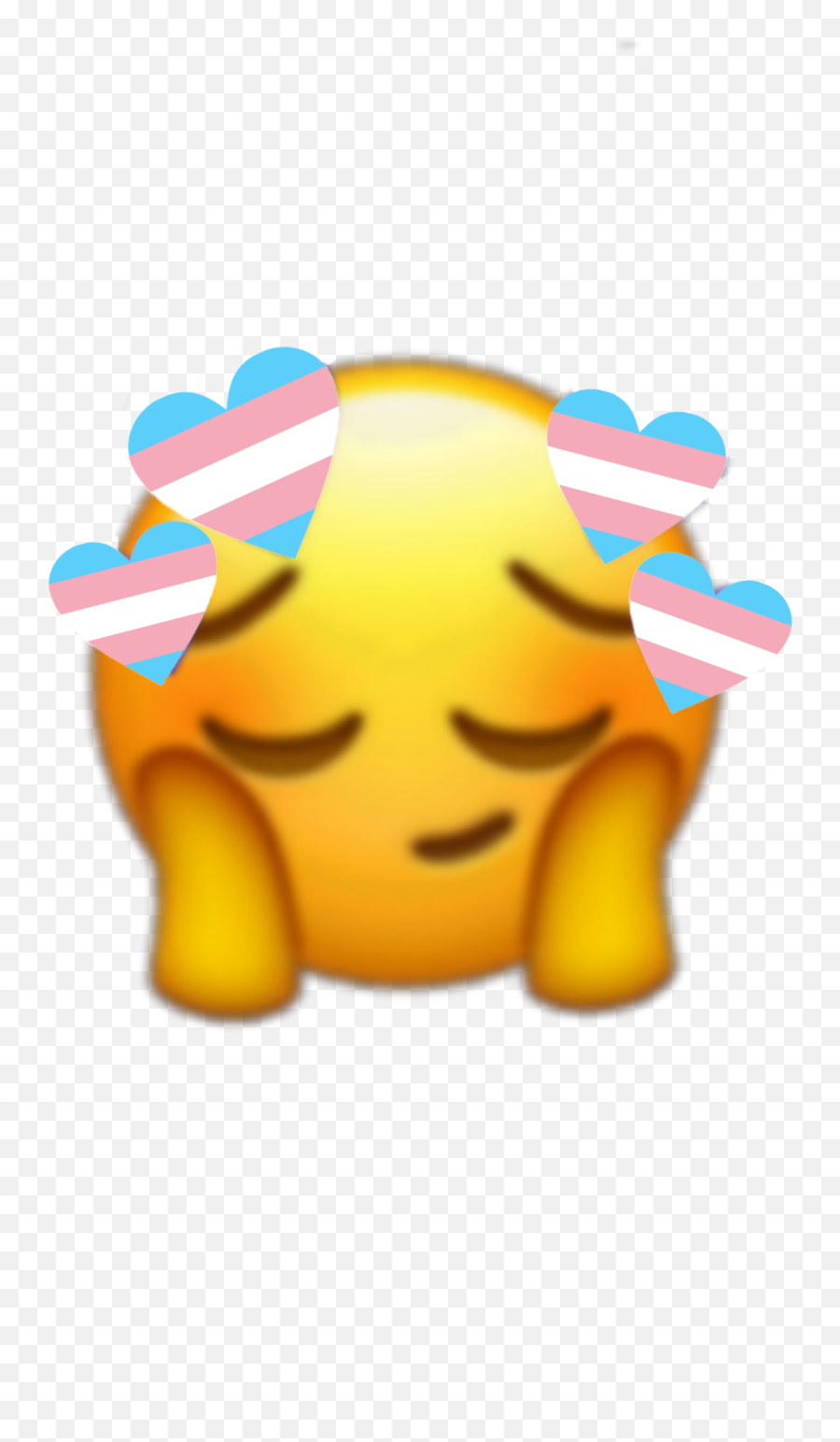Emoji Blue Pink Sticker - Happy,Lgbtq Emoji