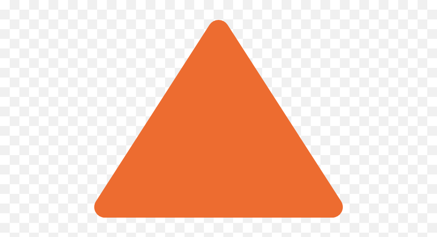 Triangle Emoji - Orange Triangle Transparent Background,Emoji Meanings Of The Symbols