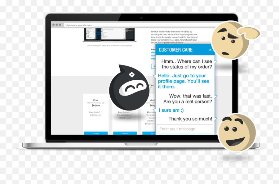 Ninchat - Technology Applications Emoji,Emoticon Chat Di Fb