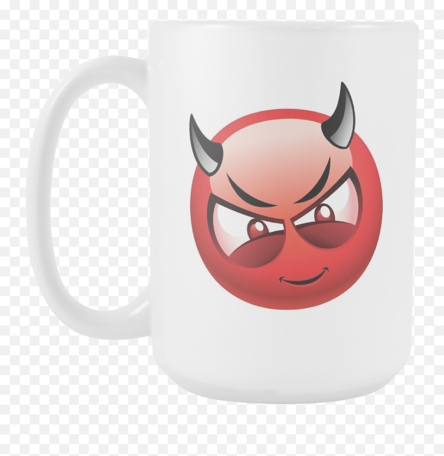 Download Devil Emoji 15oz Coffee Mug - Devil Emoji Png Png Sexy Devil Horns Emoji,Devil Emoji