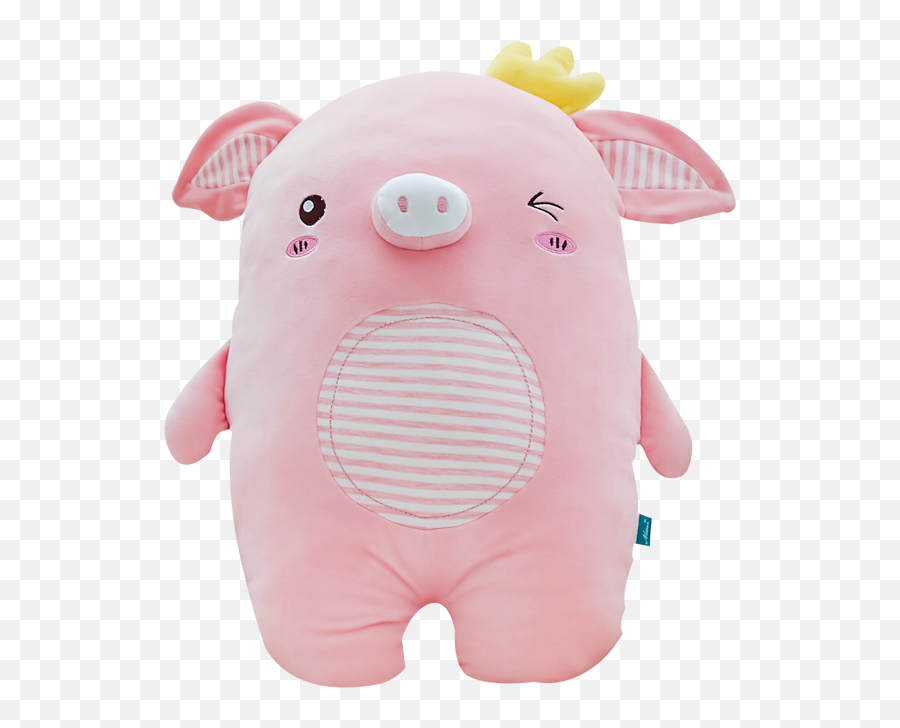 1pc Sweet Crown Pig Plush - Pig With Crown Plush Emoji,Emotion Pets Toy