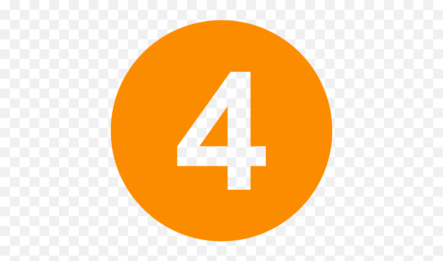 Eo Circle Orange Number - Circle Number 4 Orange Emoji,Four Red Circles Emoji