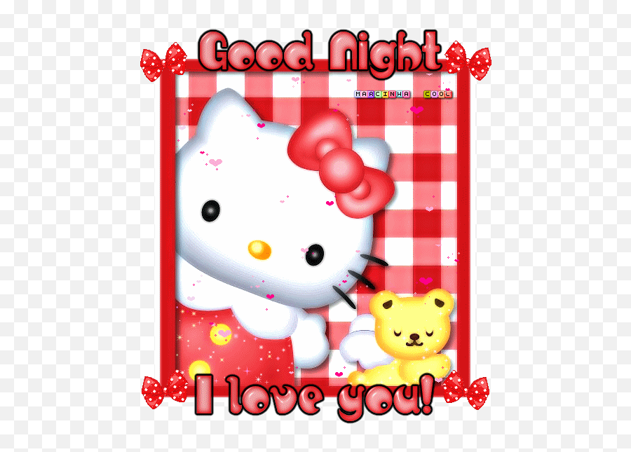 Download Hello Kitty Good Night Gif Png U0026 Gif Base - Dot Emoji,Hello Kitty Emoji Facebook