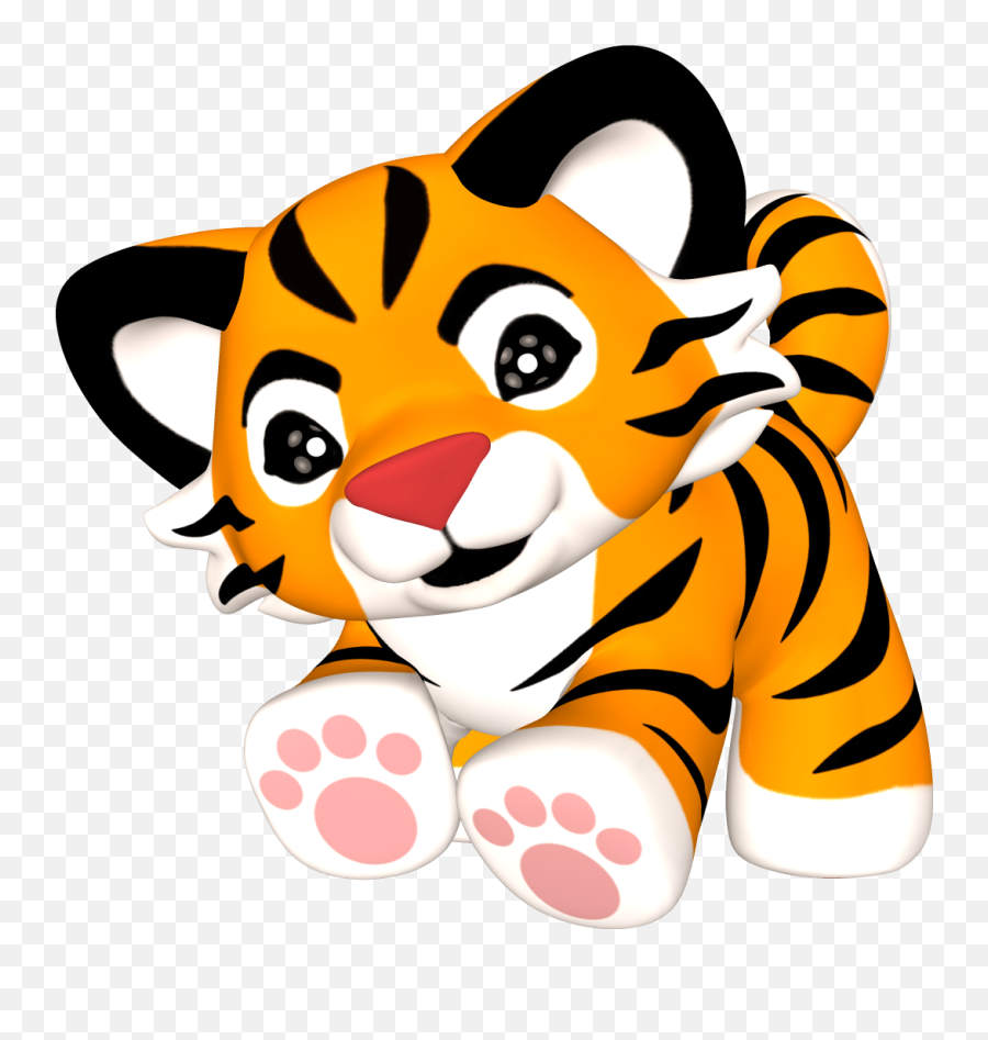 Baby Tiger Clipart 2 - Transparent Background Tiger Clipart Png Emoji,Cute Tiger Emoji Transparent