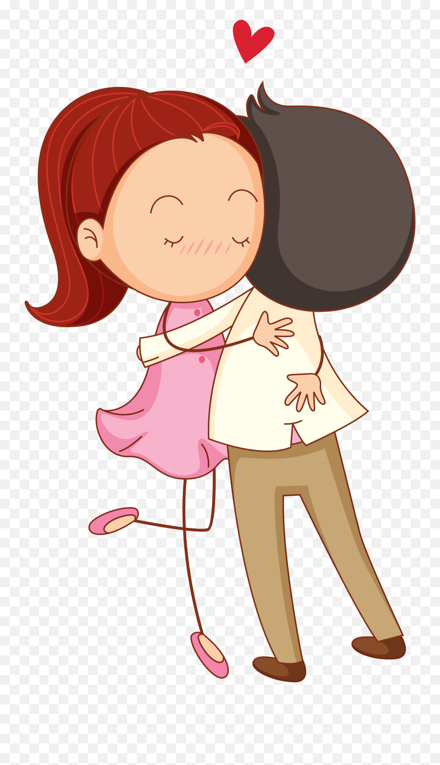 Animated Hugs Clipart - Clip Art Library Hugging Cartoon Love Emoji,