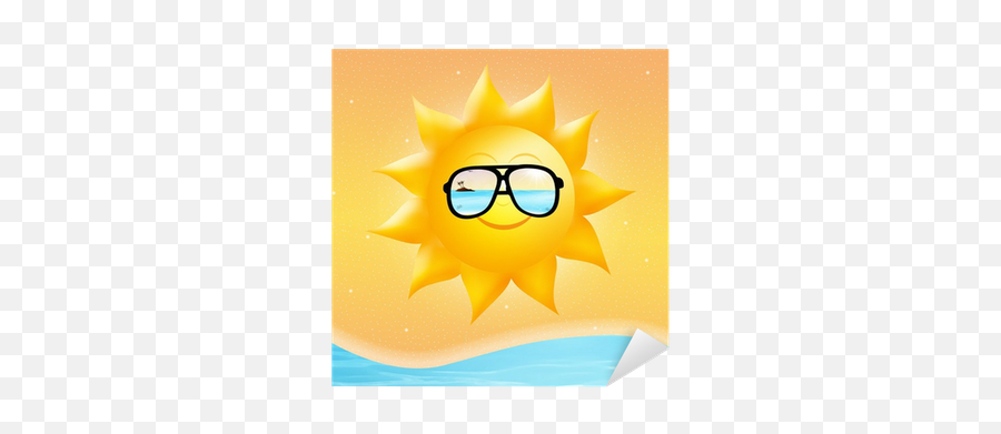 Sun With Sunglasses Sticker Pixers - Sol Med Solbriller Png Emoji,Sun With Sunglasses Emoticon