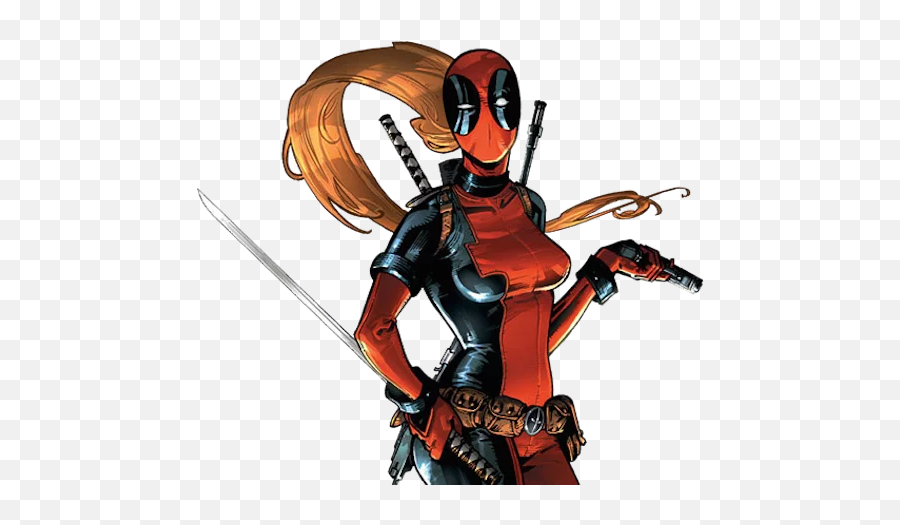 Lady Deadpool Stickers - Lady Deadpool Full Body Emoji,Deadpool Poster Emojis