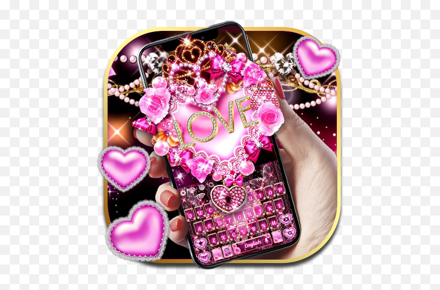 Pink Love Heart Keyboard Apk Latest - Girly Emoji,Purple Heart Emoticon Numberpad
