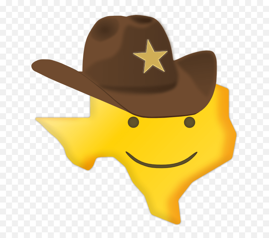 Texas Smiley Sticker - Texas With Cowboy Hat Emoji,Sad Cowboy Emoji