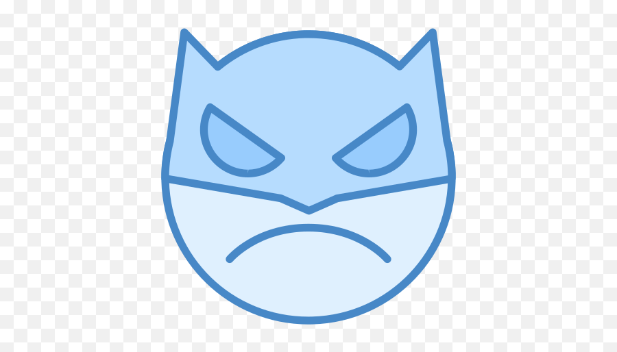 Batman Emoji Icon In Blue Ui Style - Fictional Character,Batman Do You Like Emojis