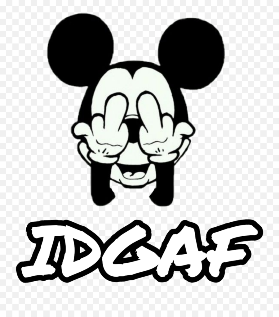 Mickeymouse Idgaf Sticker - Va Mickey Ta Mere Emoji,Idgaf Emoji