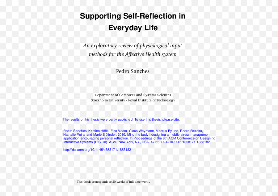 Pdf Supporting Self - Reflection In Everyday Life Pedro Reflection About Everyday Life Emoji,Vibrational Frequency Of Emotions Hawkins