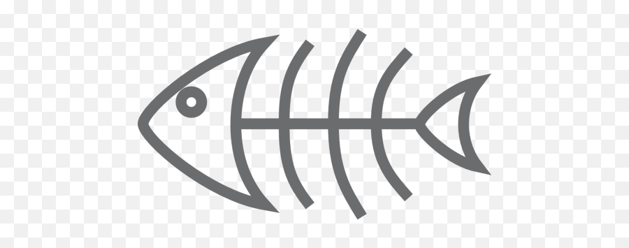 Fish Bone Free Icon Of Outline Icons - Fish Outline Bone Emoji,Fishbone Emoticon