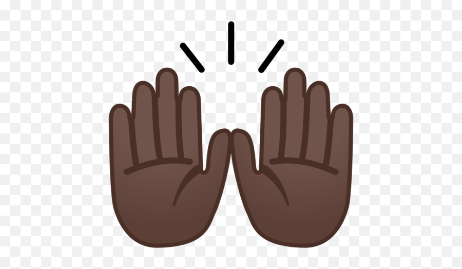 Dark Skin Tone Emoji - Hands On Air Clipart,Hands Up Emoji