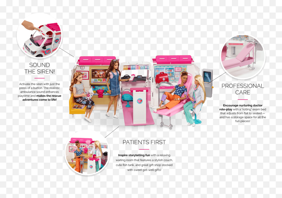 Barbie Care Clinic Vehicle U0026 Playset Frm19 Barbie Emoji,Emotions Bear Mattel Belinda