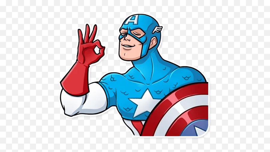 Classic Captain America Stickers - Live Wa Stickers Emoji,How To Make An Emoticon Captain Marvel Logo