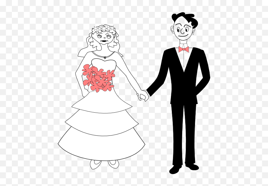 Bride And Groom Clipart I2clipart - Royalty Free Public Emoji,Facebook Emoticons Bride