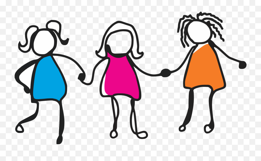 Girls Three Svg Vector Girls Three Clip Art - Svg Clipart Emoji,Emojis Girl Brunette Hands Up