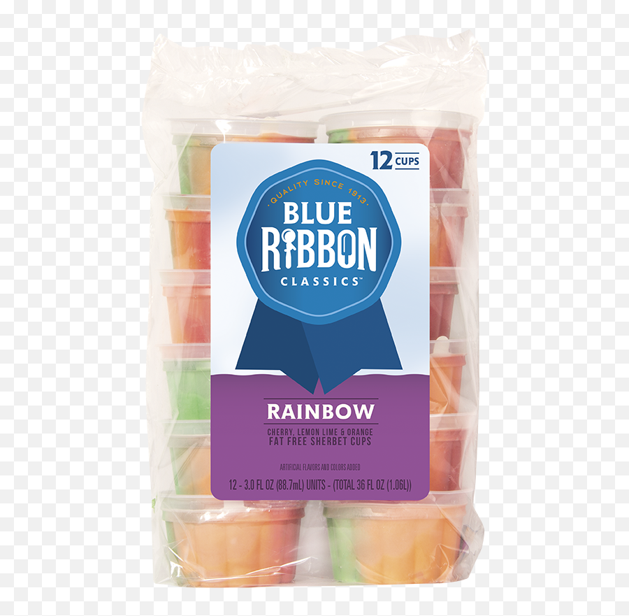 Blue Ribbon Classics Rainbow Sherbet Sherbet Cup 12pk Emoji,Bullet Bomb Emoji