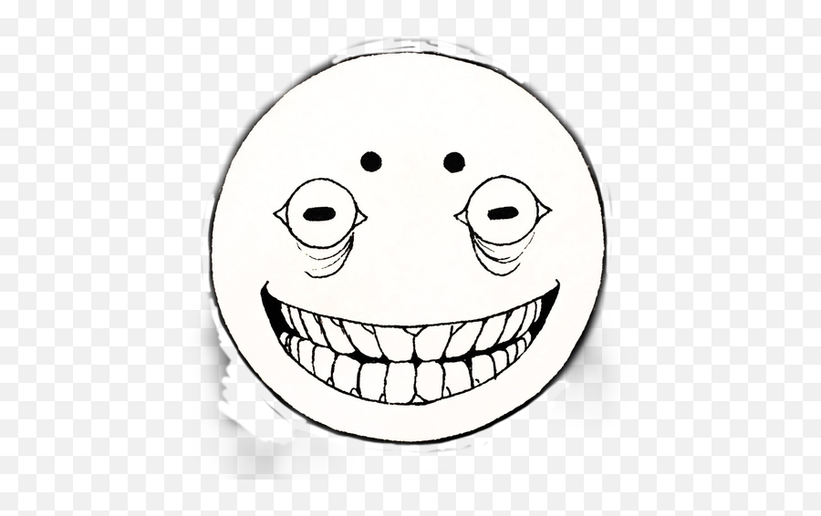 Smile Creepy Doodle Illustration Grin Evil Teeth - Creepy Smile Doodle Emoji,Evil Grin Emoji