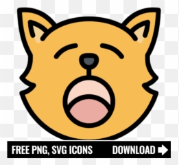 Free Sleepy Cat Icon Symbol Download In Png Svg Format - Transparent Cat Face Logo Black Emoji,Emoticons Yawning
