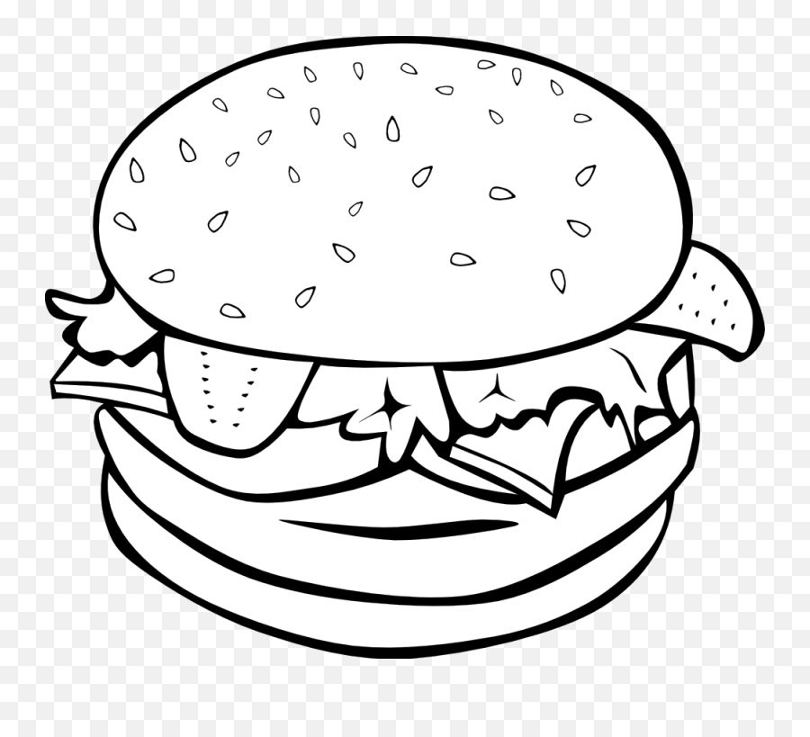 Over 90 Free Burger Vectors - Transparent Food Clip Art Black And White Emoji,Burger Emoticon