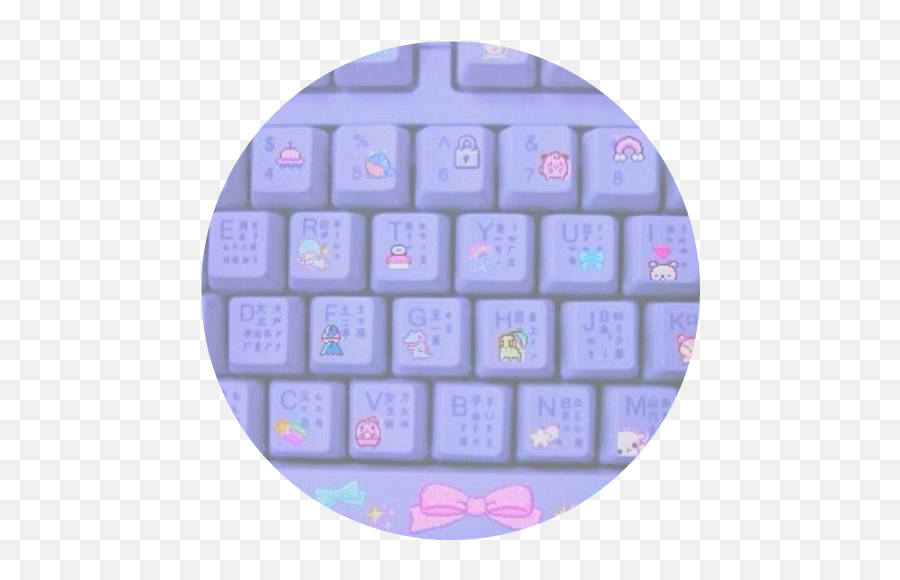 Keyboards Cute Kawaii Purple Aesthetic Sticker By Me - Pastel Purple Aesthetic Kawaii Emoji,Anime Emoji Keyboard