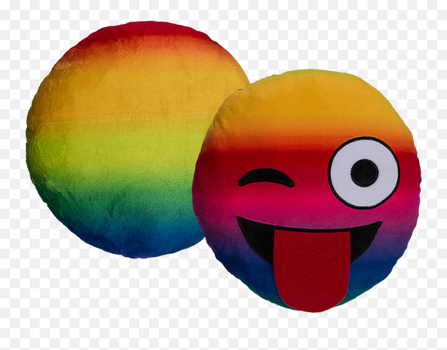 Cuscino Morbido Peluche Emotion Tongue - Happy Emoji,Emoticon Linguaccia